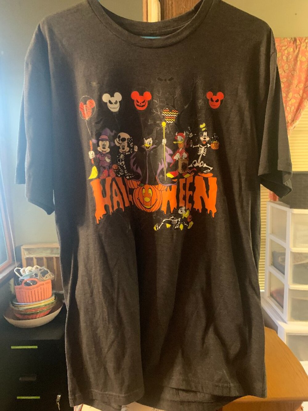 Personalized Halloween Graphics Dark Grey Unisex Short Sleeve T Shirt